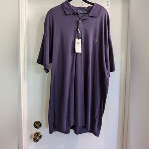 Polo Ralph Lauren Mens Big & Tall Classic Fit Polo Shirt Purple  Big XLT MSRP 98